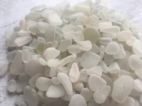 500g Scottish / Seaham Sea Glass White - Jewelry and Craft Mix Display Pieces