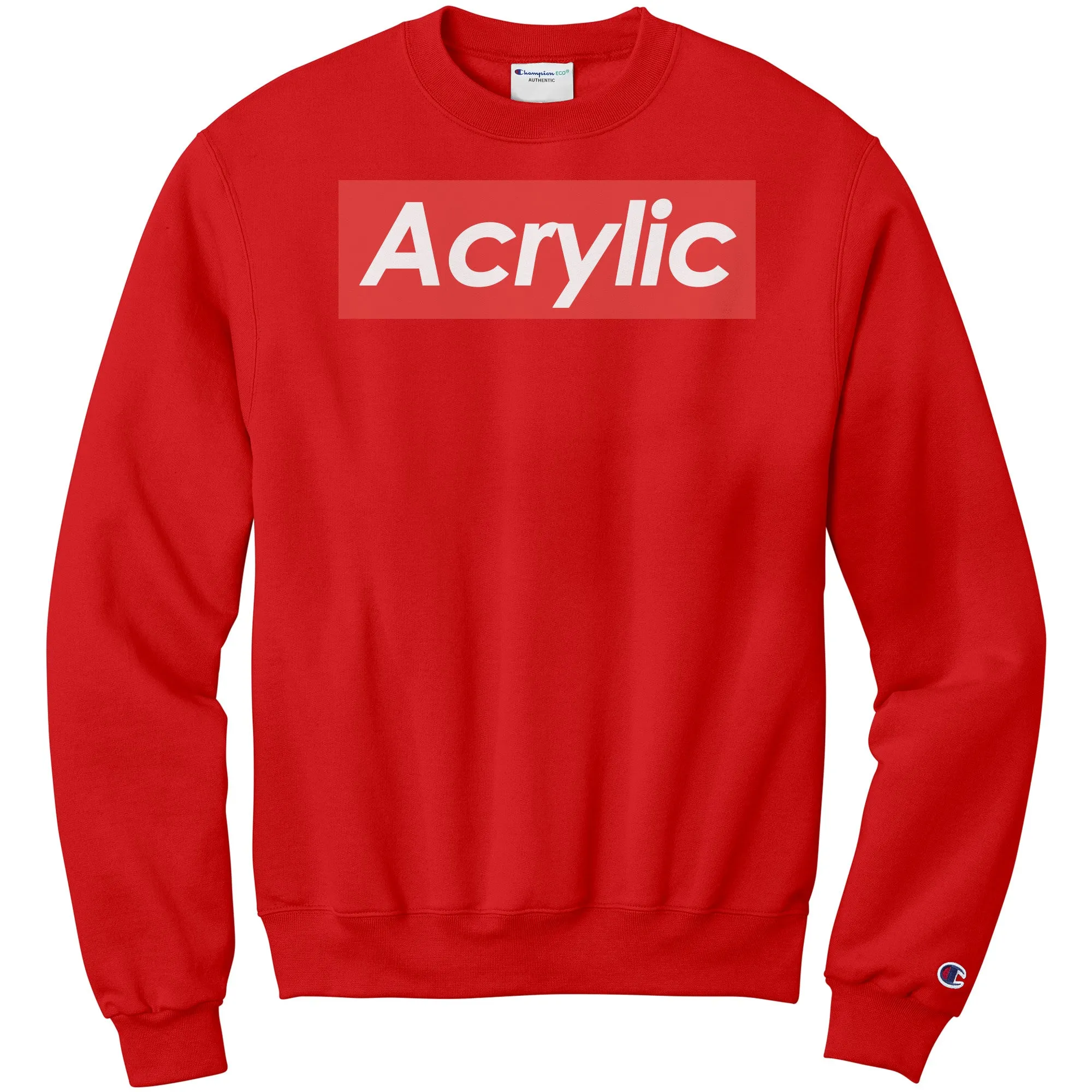 Acrylic Supreme-Themed Sweatshirts