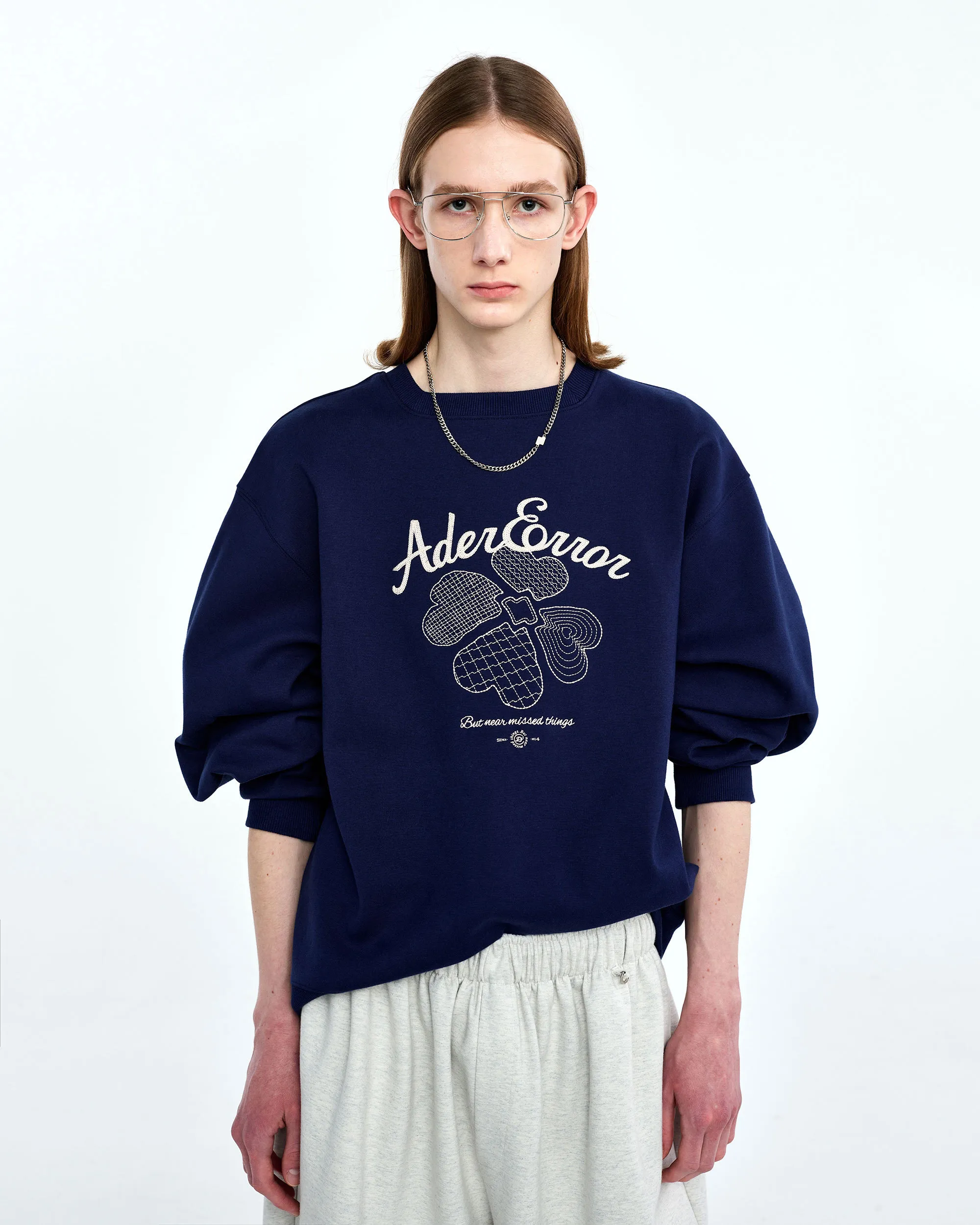 ADERERROR  |Unisex Street Style Long Sleeves Logo Sweatshirts