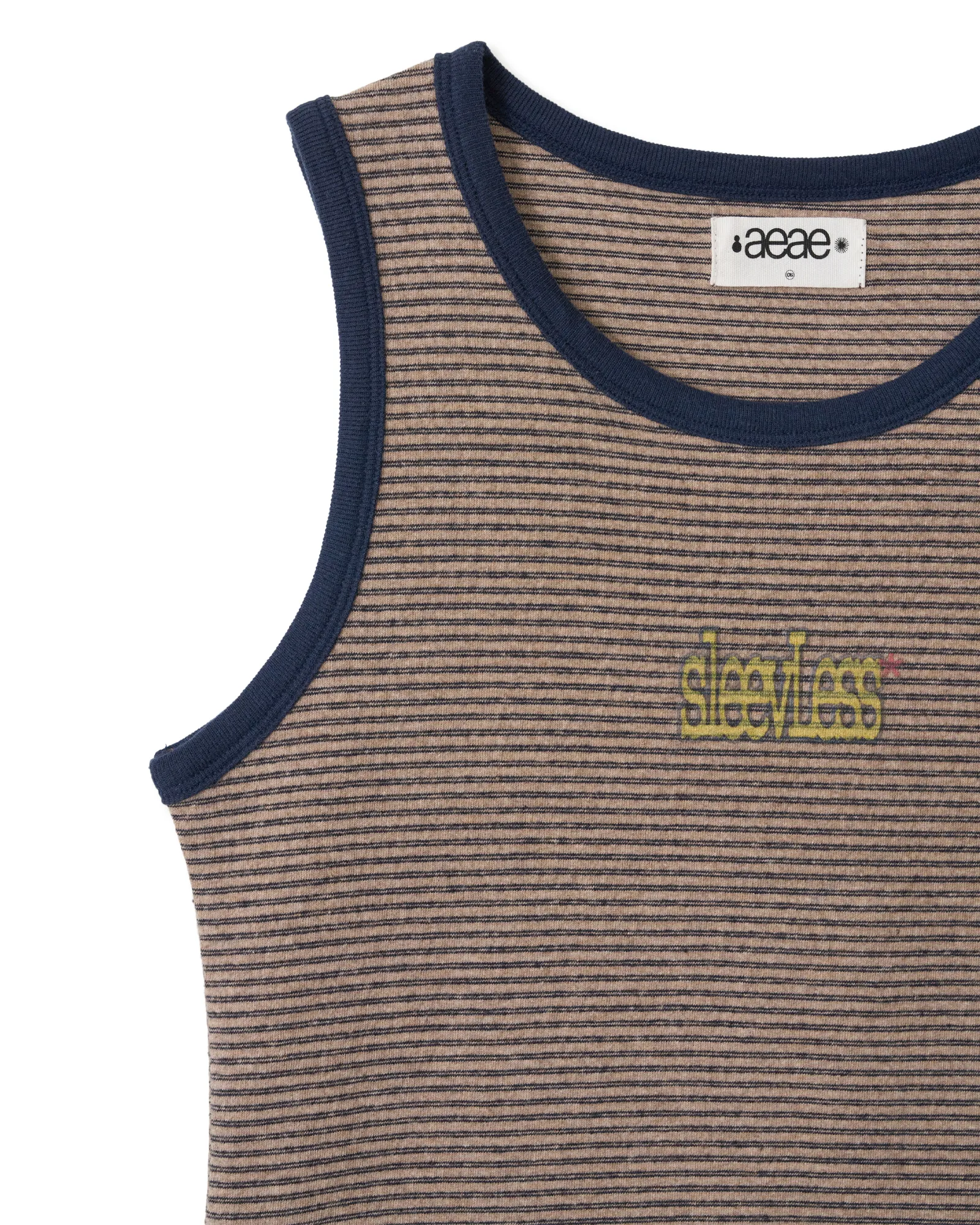 AEAE  |Stripes Street Style Logo Tanks & Camisoles