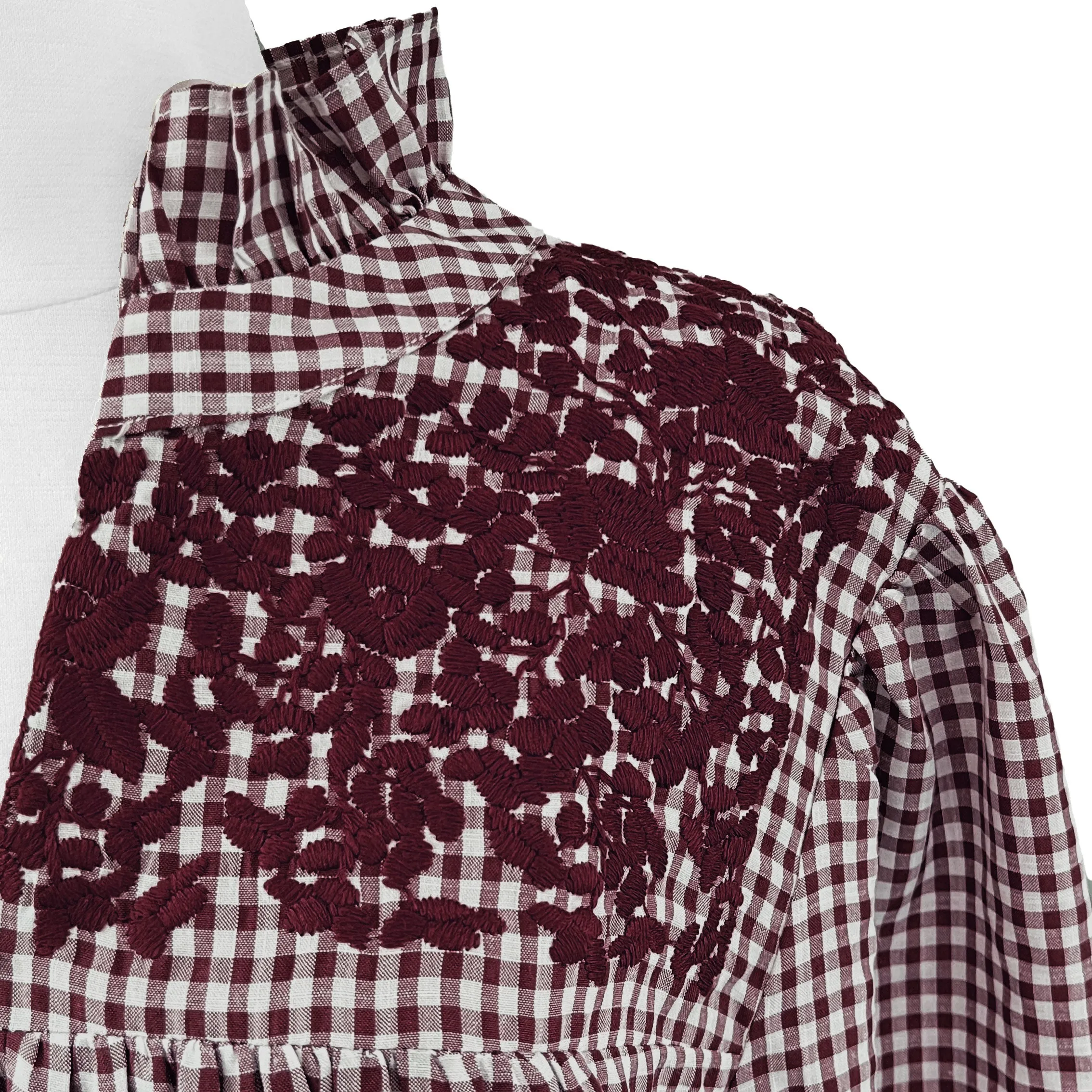 Aggie Maroon Gingham Cowgirl Blouse