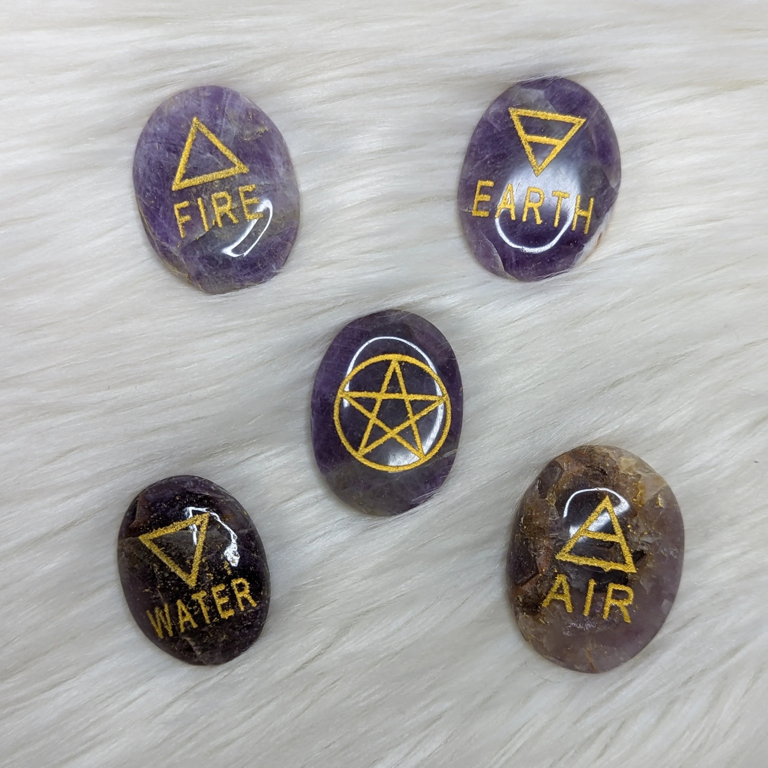 Amethyst Elemental Set of Pocket Stones