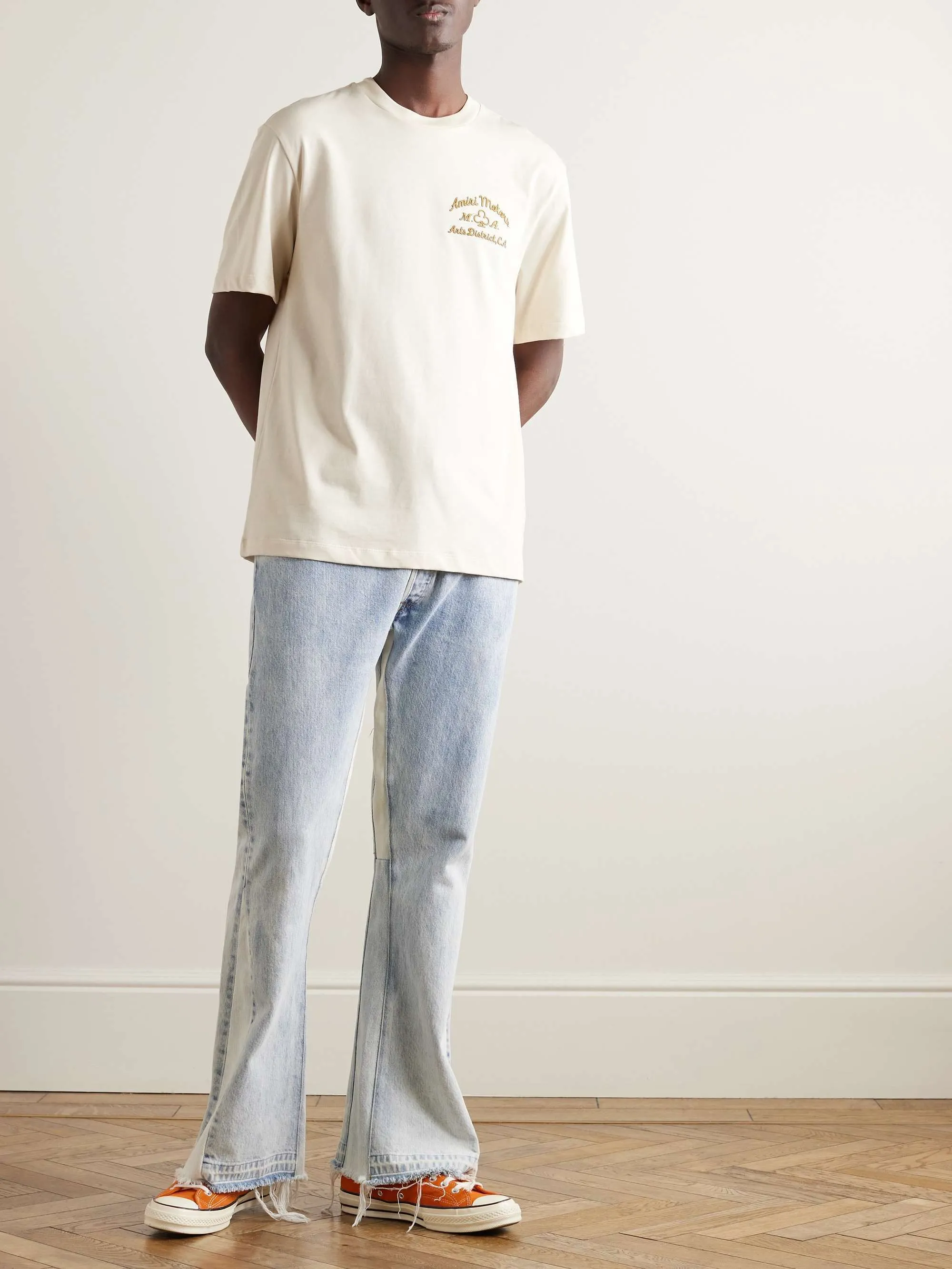 AMIRI  |Street Style Cotton Short Sleeves Logo T-Shirts