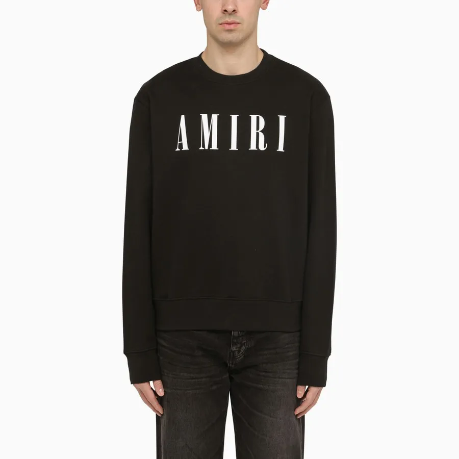 AMIRI  |Street Style Plain Cotton Logo Sweatshirts