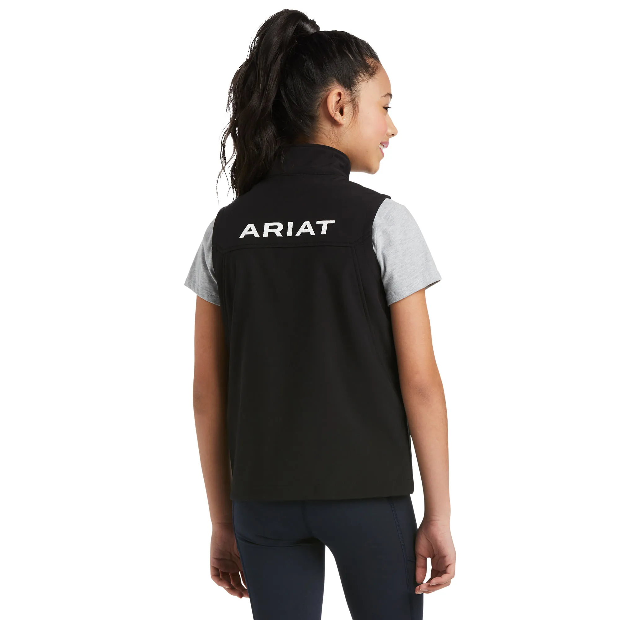 Ariat Girls New Team Black Softshell Vest