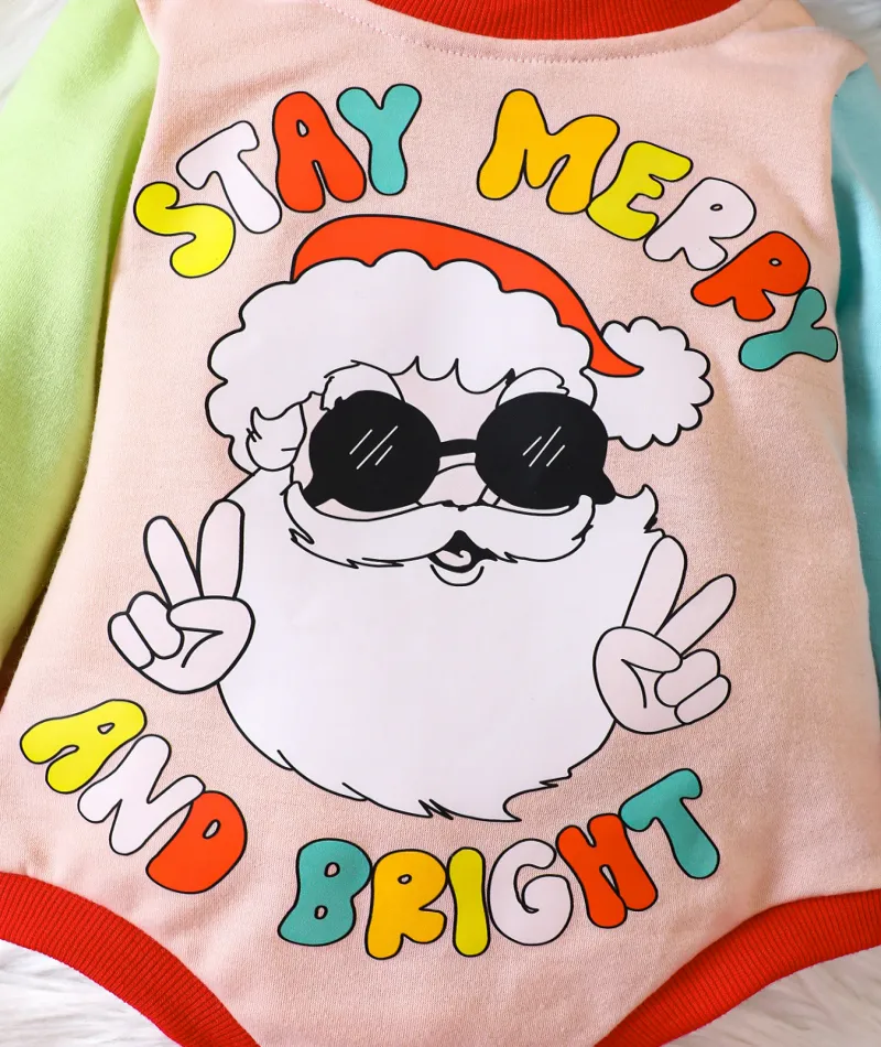 Baby Girls Boys Letters Color-blocking Cartoon Christmas Rompers Wholesale 23112101