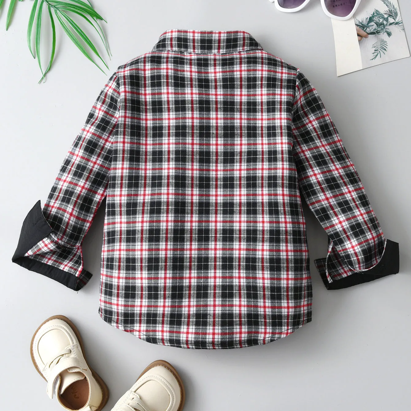 Baby Kid Boys Color-blocking Checked Shirts Wholesale 230828272