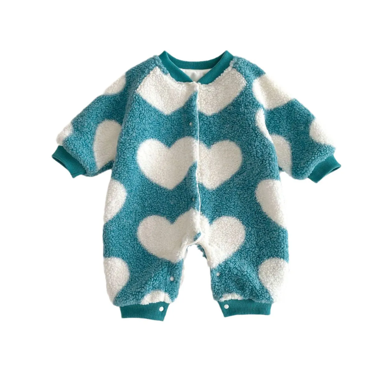 Baby Kid Girls Color-blocking Love heart Jumpsuits Wholesale 231019127