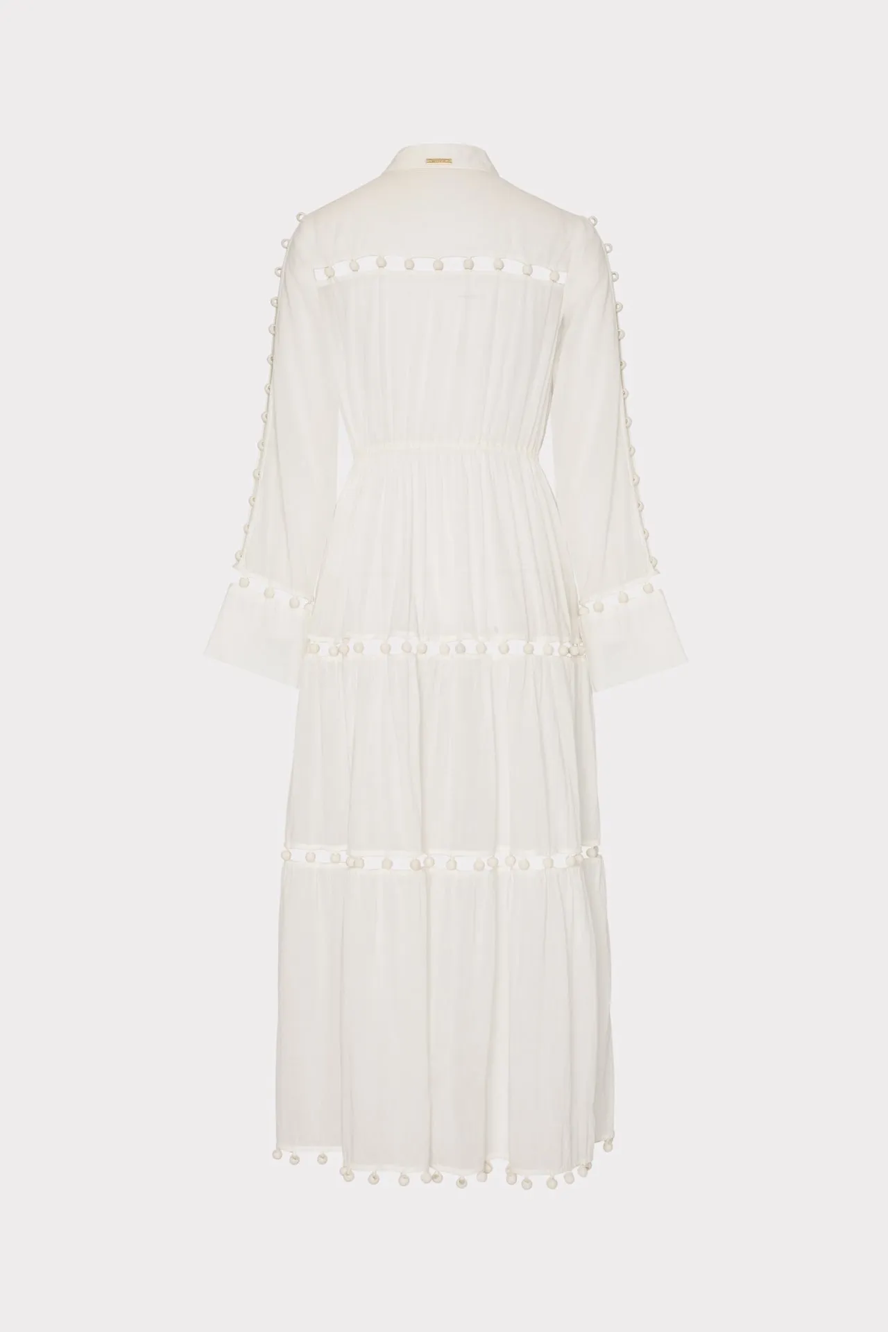 Beaded Cotton Voile Cover-Up Dress