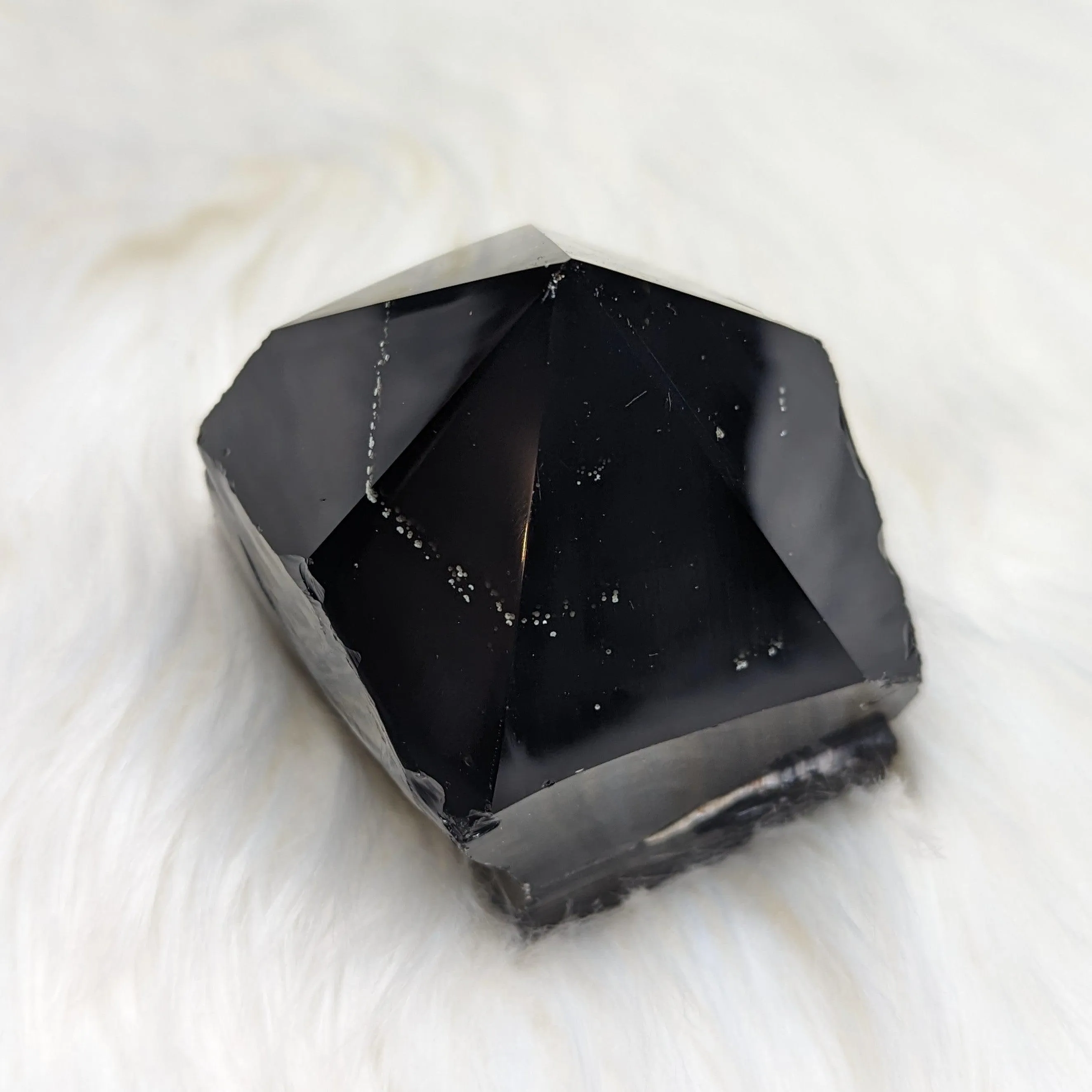 Black Obsidian Polished Point #1~ 6 Sides