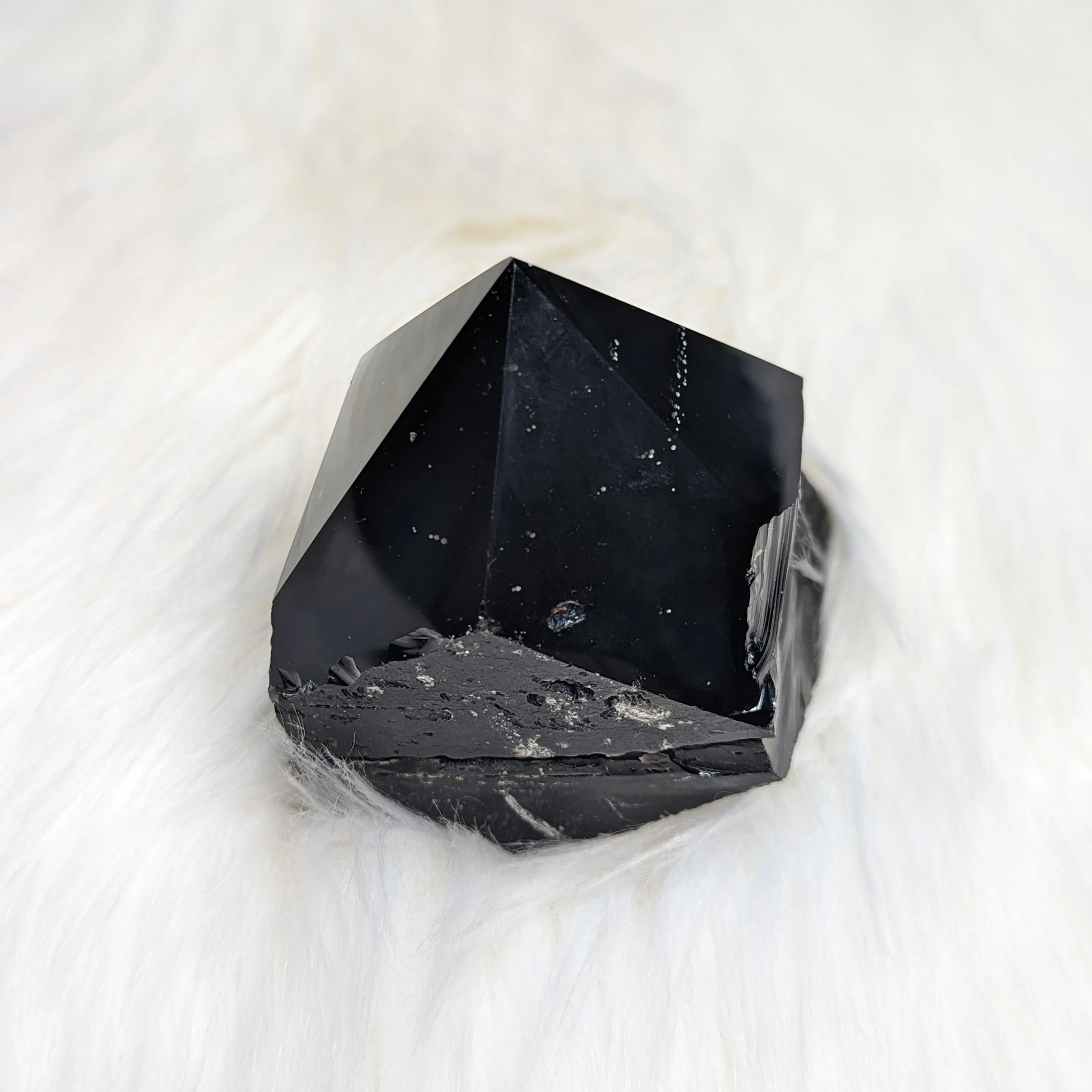 Black Obsidian Polished Point #1~ 6 Sides