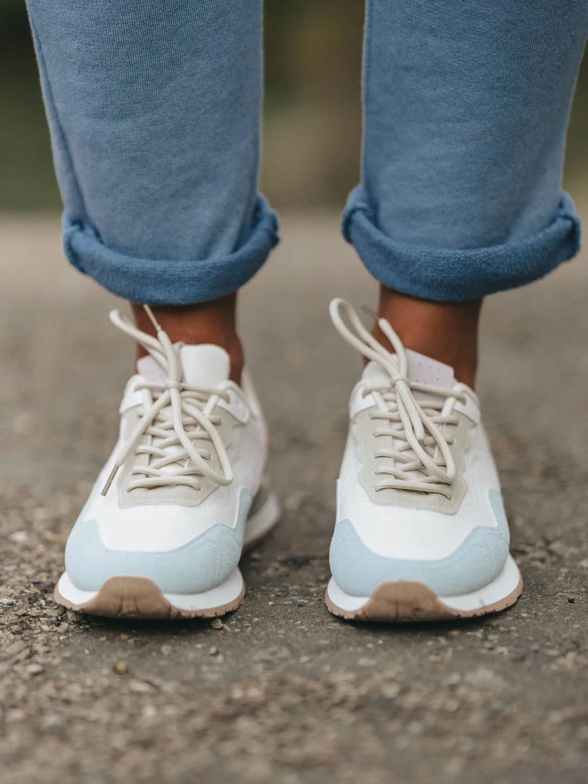 Blue Athena Colour Block Trainers