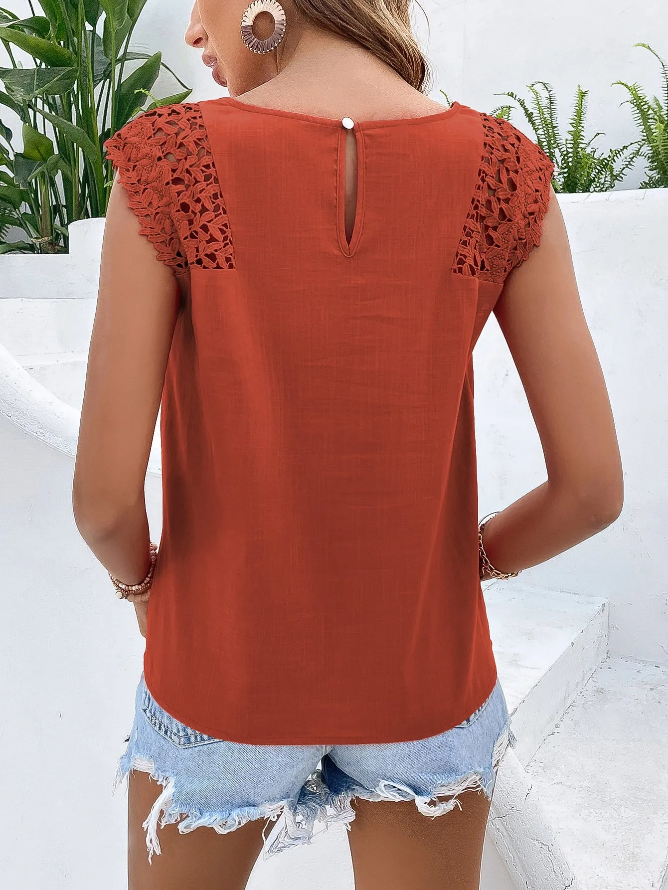 Bursting With Style Brick Red Top