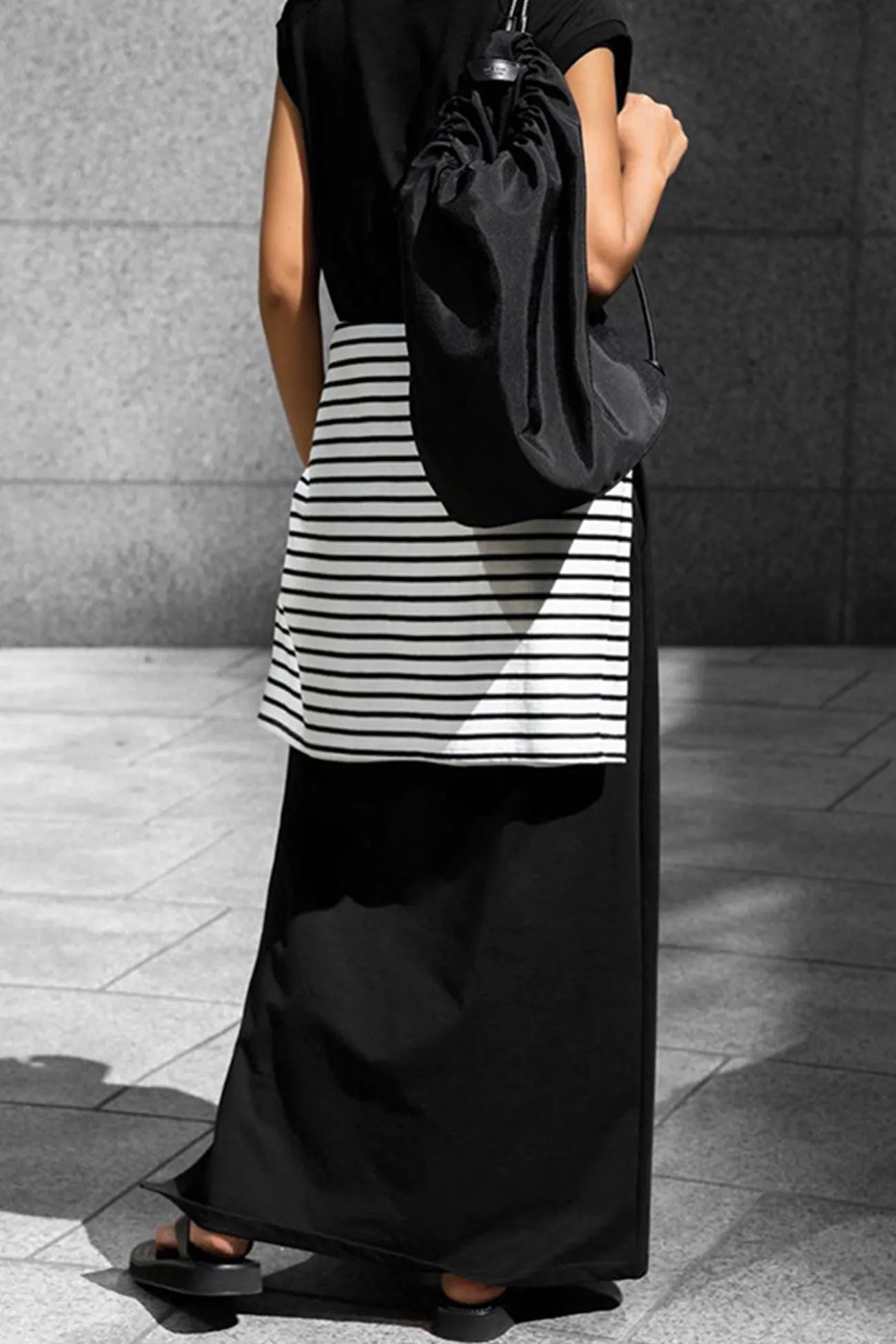 Cap Sleeve Side Slit Cotton Dress