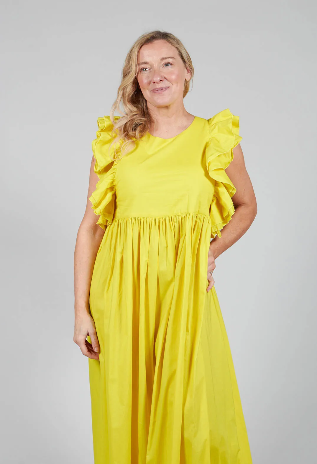 Cotton Muslin Dress in Sunflower