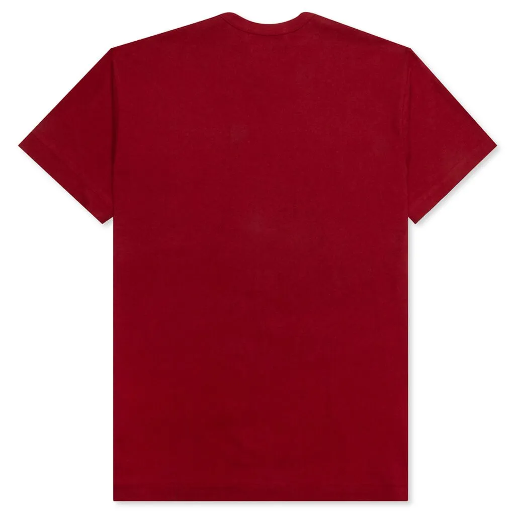 Double Hearts T-Shirt - Maroon