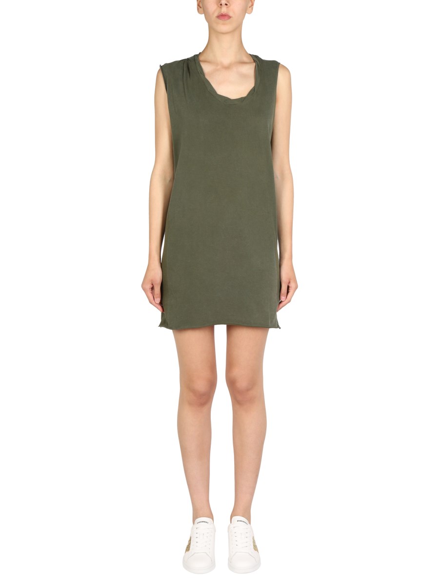 DSQUARED    MINI ROUND NECKLINE COTTON DRESS