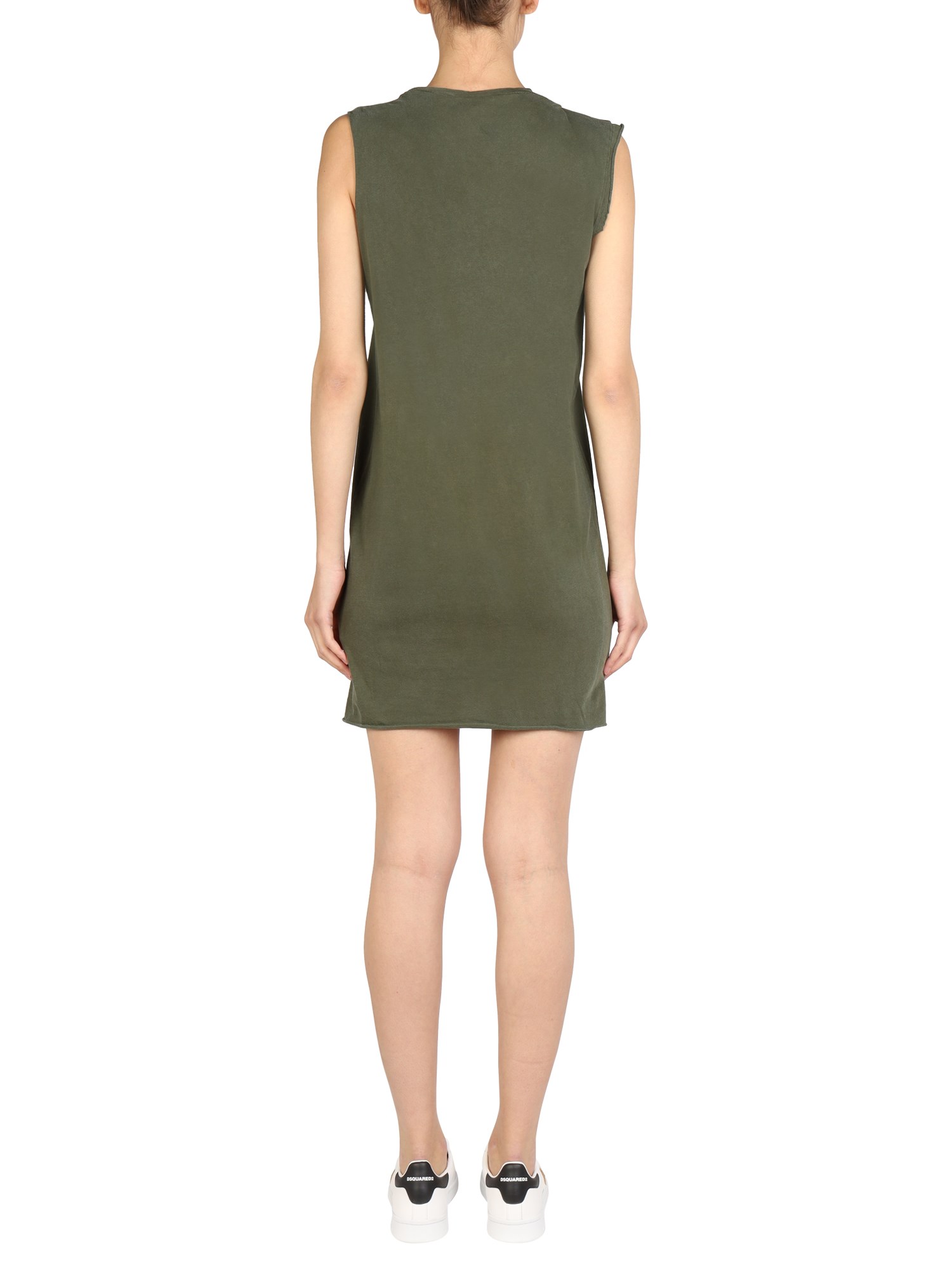 DSQUARED    MINI ROUND NECKLINE COTTON DRESS