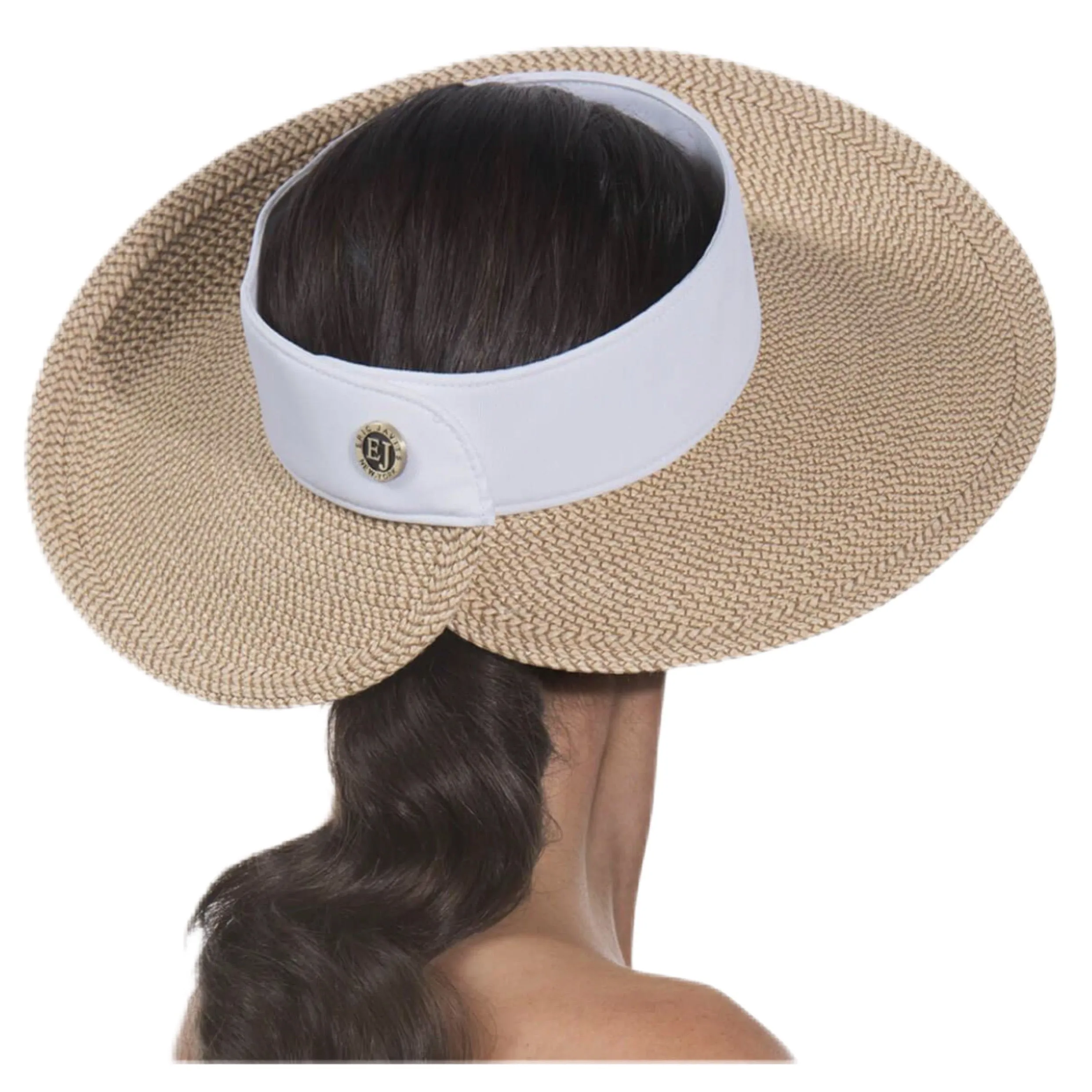 Eric Javitz Halo Visor in Peanut/White