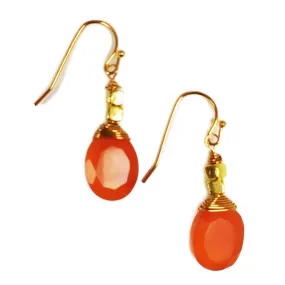 Faceted Carnelian Earrings