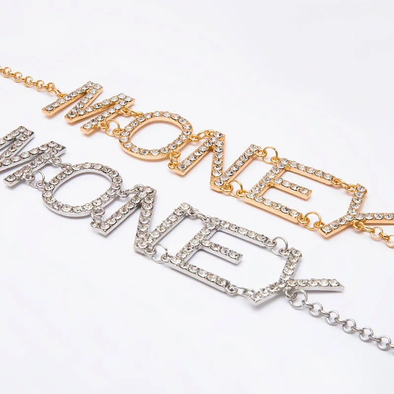 FASHION ''MONEY'' METAL WAIST CHAIN BY18026