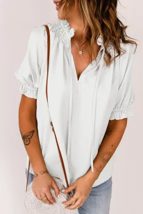 Flirty with Flounce Sleeves Blouse