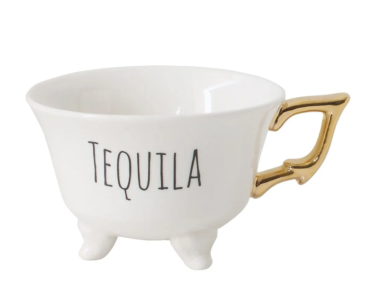 FOOTED BOOZE TEACUPS