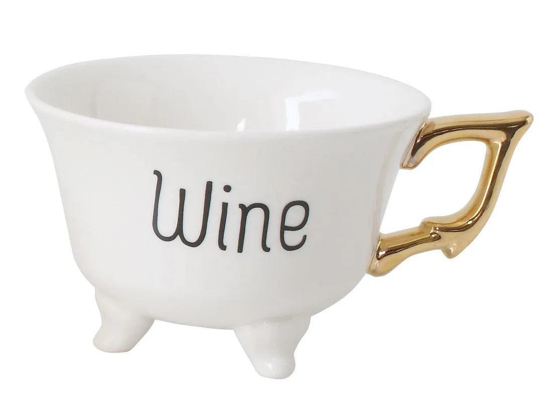 FOOTED BOOZE TEACUPS