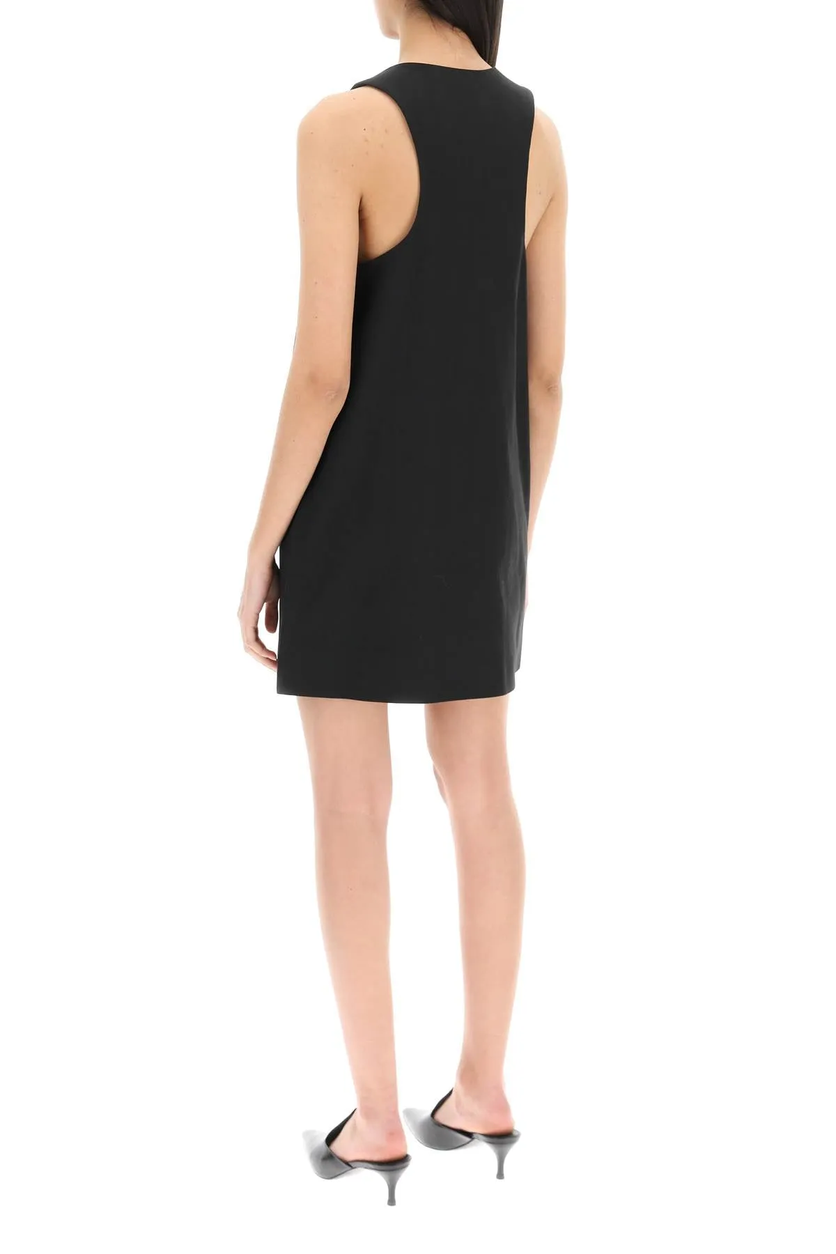 Ganni Organic Cotton Vest Dress   Black