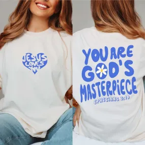 God's Masterpiece Comfort Color Wholesale Tee With Front & Back Designs - Fast Shipping