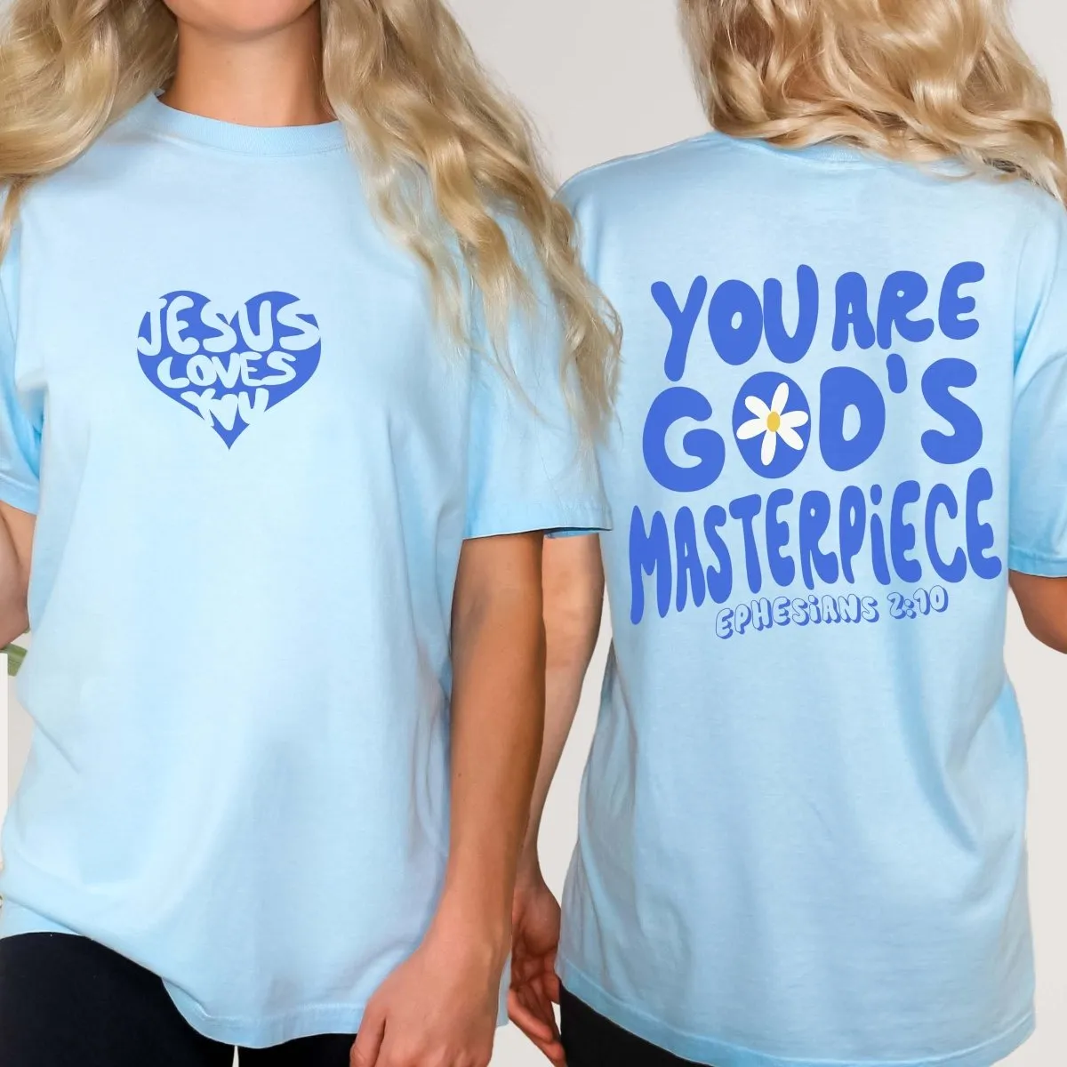 God's Masterpiece Comfort Color Wholesale Tee With Front & Back Designs - Fast Shipping