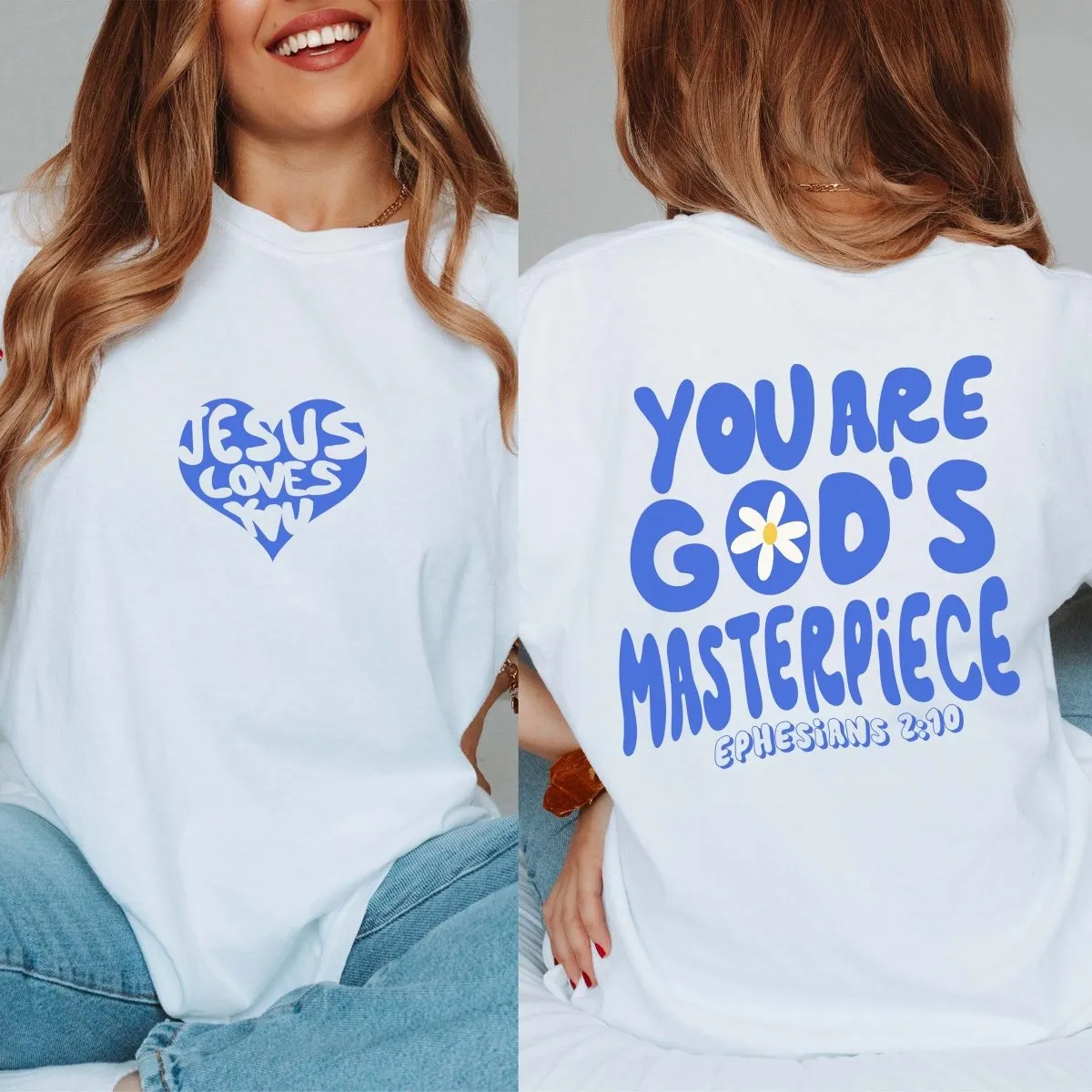 God's Masterpiece Comfort Color Wholesale Tee With Front & Back Designs - Fast Shipping