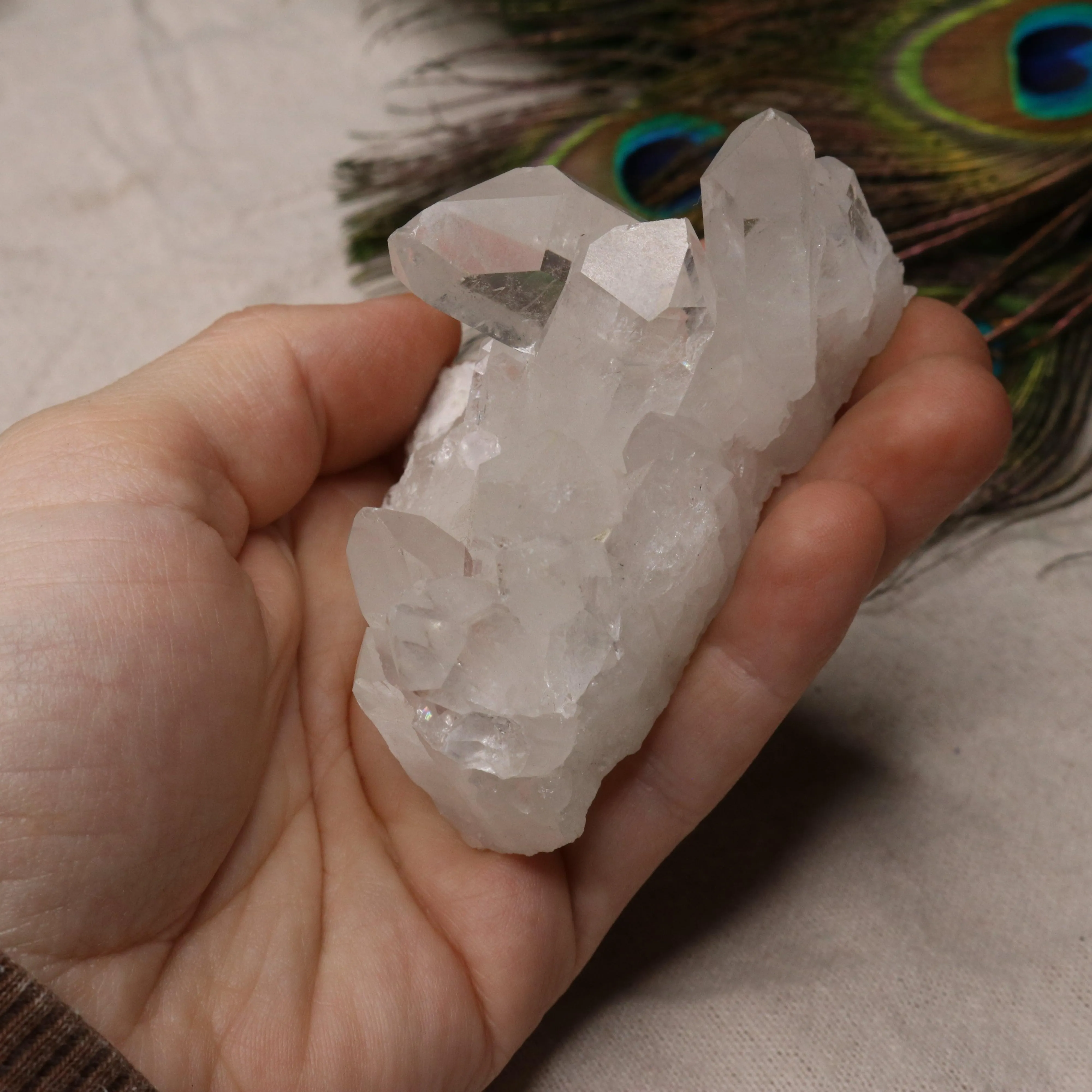 Grade A Clear Quartz Cluster from Brazil~ Super Gemmy Small Display Specimen