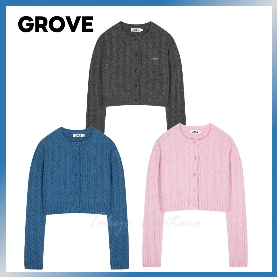 GROVE  |Street Style Logo Cardigans