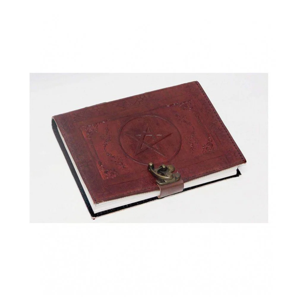 Handmade Notebook Diary with Brass Lock on Front - Size of (H) 7 *(L) 5*- Brown