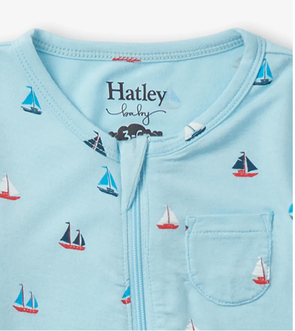 Hatley Baby Boys Tiny Sailboats Footed Sleeper