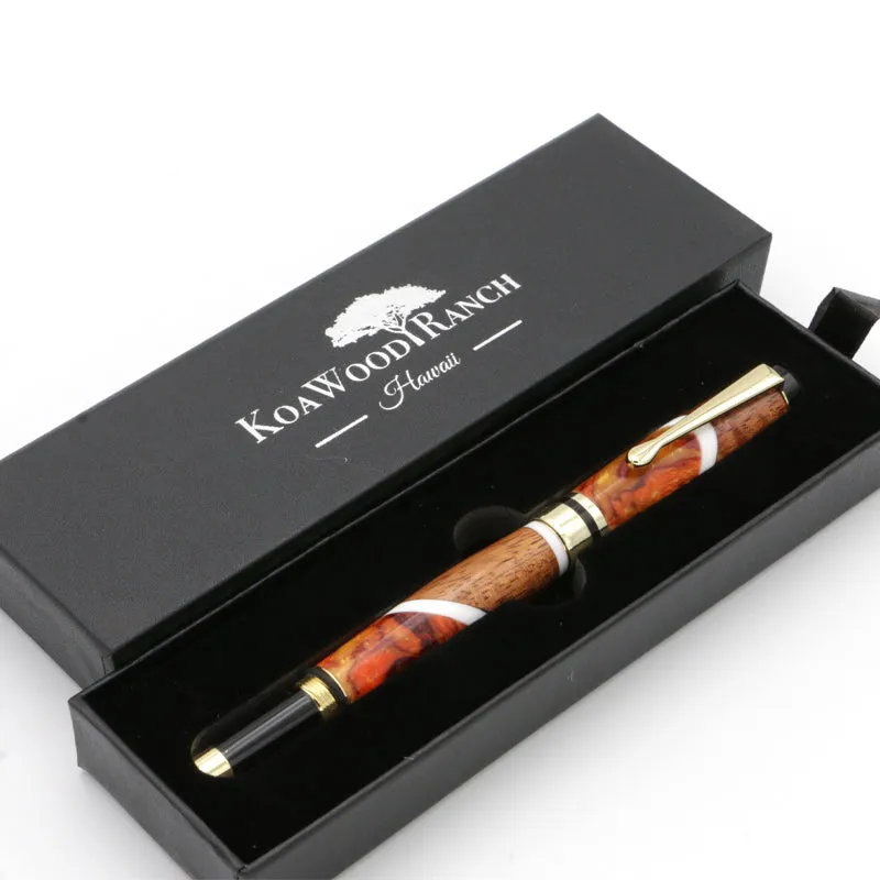 Hawaiian Koa and Resin Fountain Pen