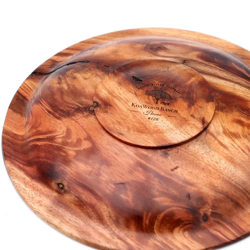 Hawaiian Koa Wood Plate #728 - Large