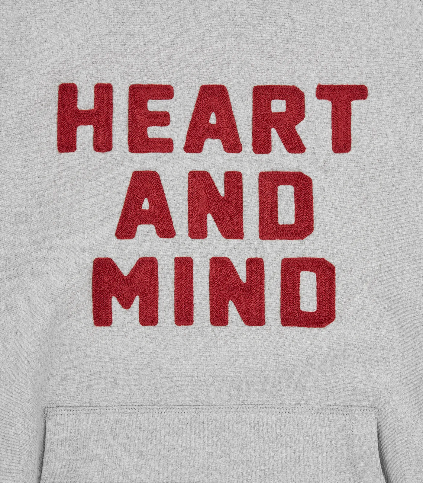 HEART AND MIND POPOVER HOOD - HEATHER GREY