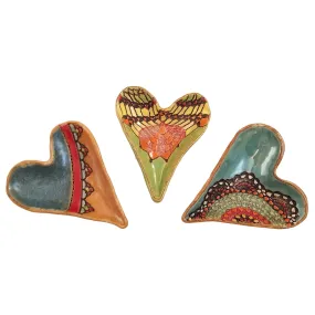 Heart Dish Footed Style 3 Ceramic Wall Art by Laurie Pollpeter