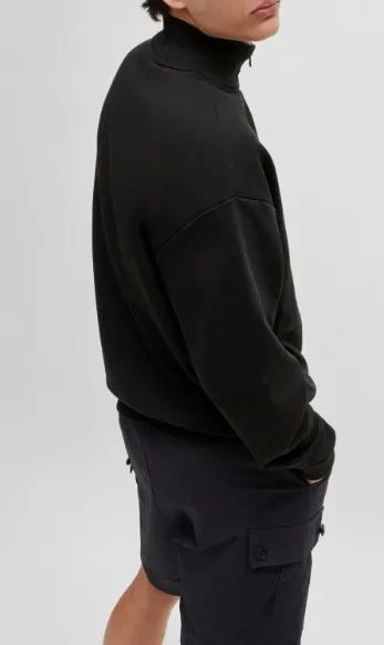 Hugo Boss  |Street Style Long Sleeves Plain Cotton Logo Sweatshirts