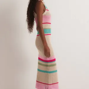 Ibiza Stripe Crochet Dress