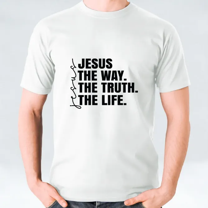 Jesus The Way The Truth The Life T-shirt - White/Black/Maroon