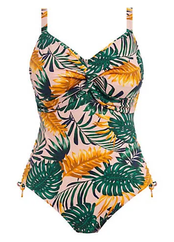 Jungle Falls Underwired Twist Front Swimsuit with Adjustable Leg by Fantasie | Look Again