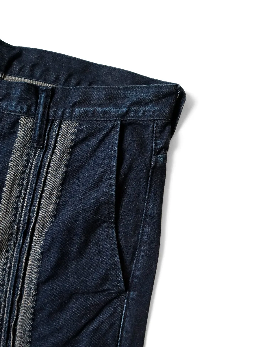 Kapital 12oz Yagasuri Jacquard Denim Port Baggy Pants