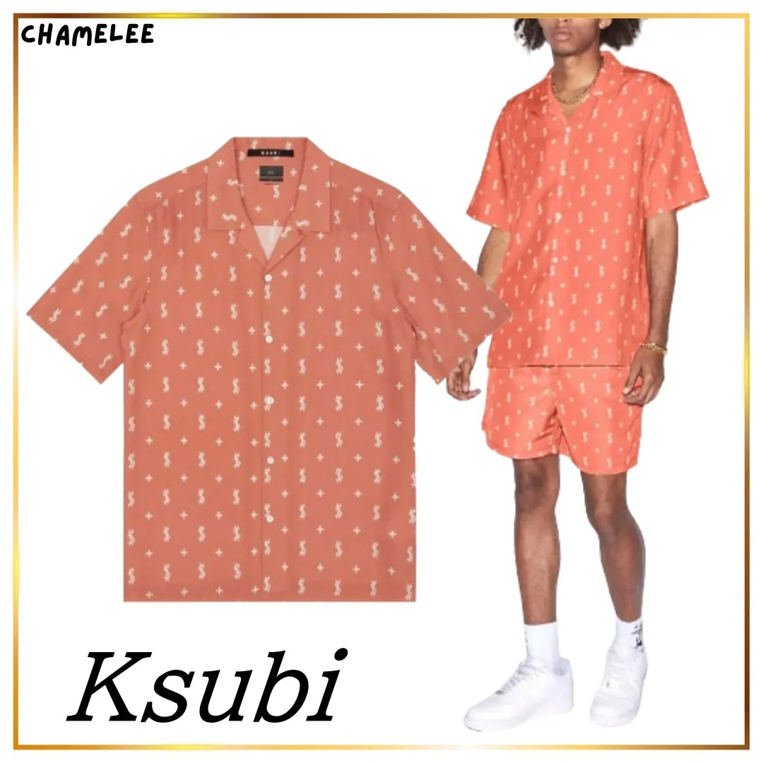 KSUBI  |Street Style Bi-color Short Sleeves Shirts