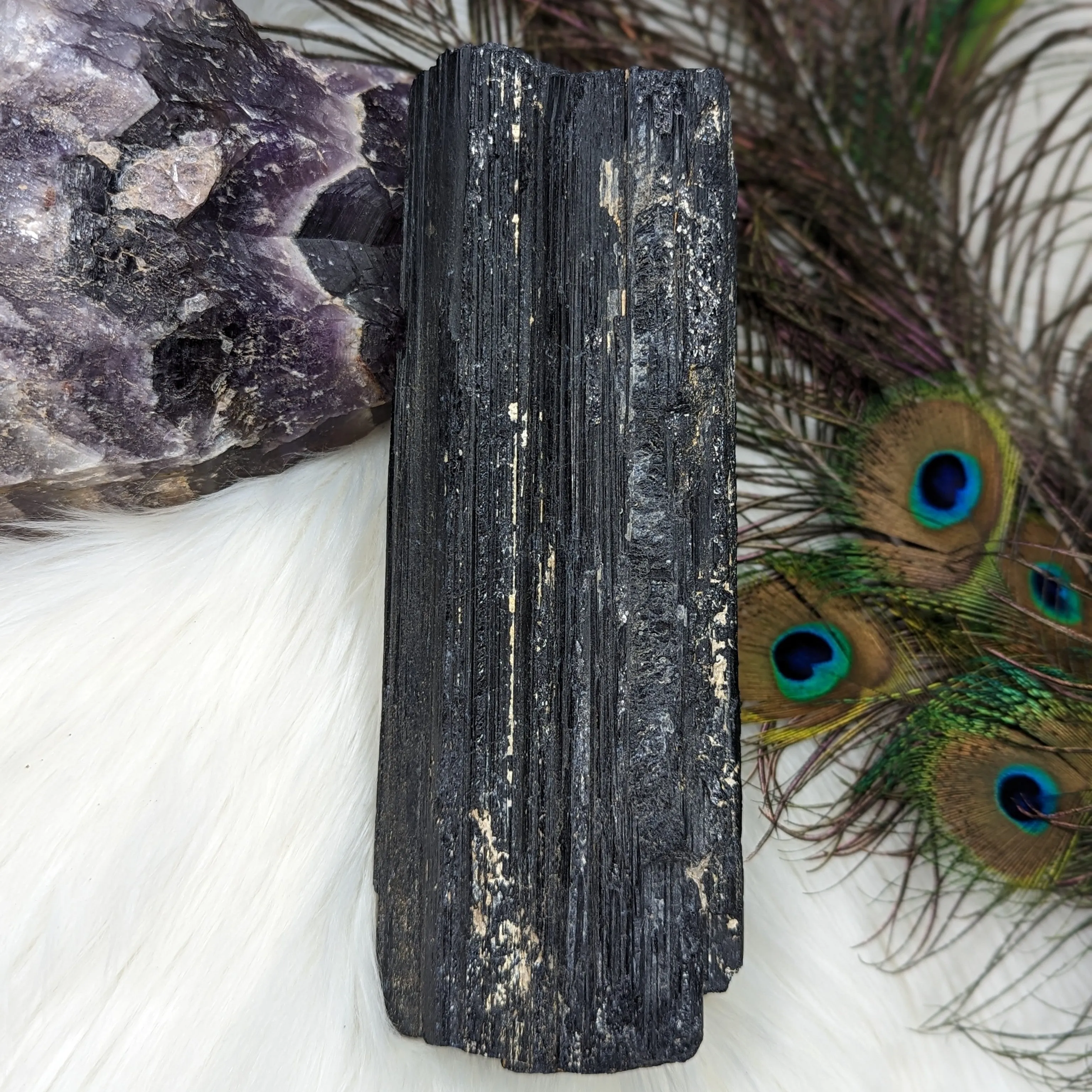 Large Black Tourmaline Rod ~ Statement Piece ~ Protection for Your Home