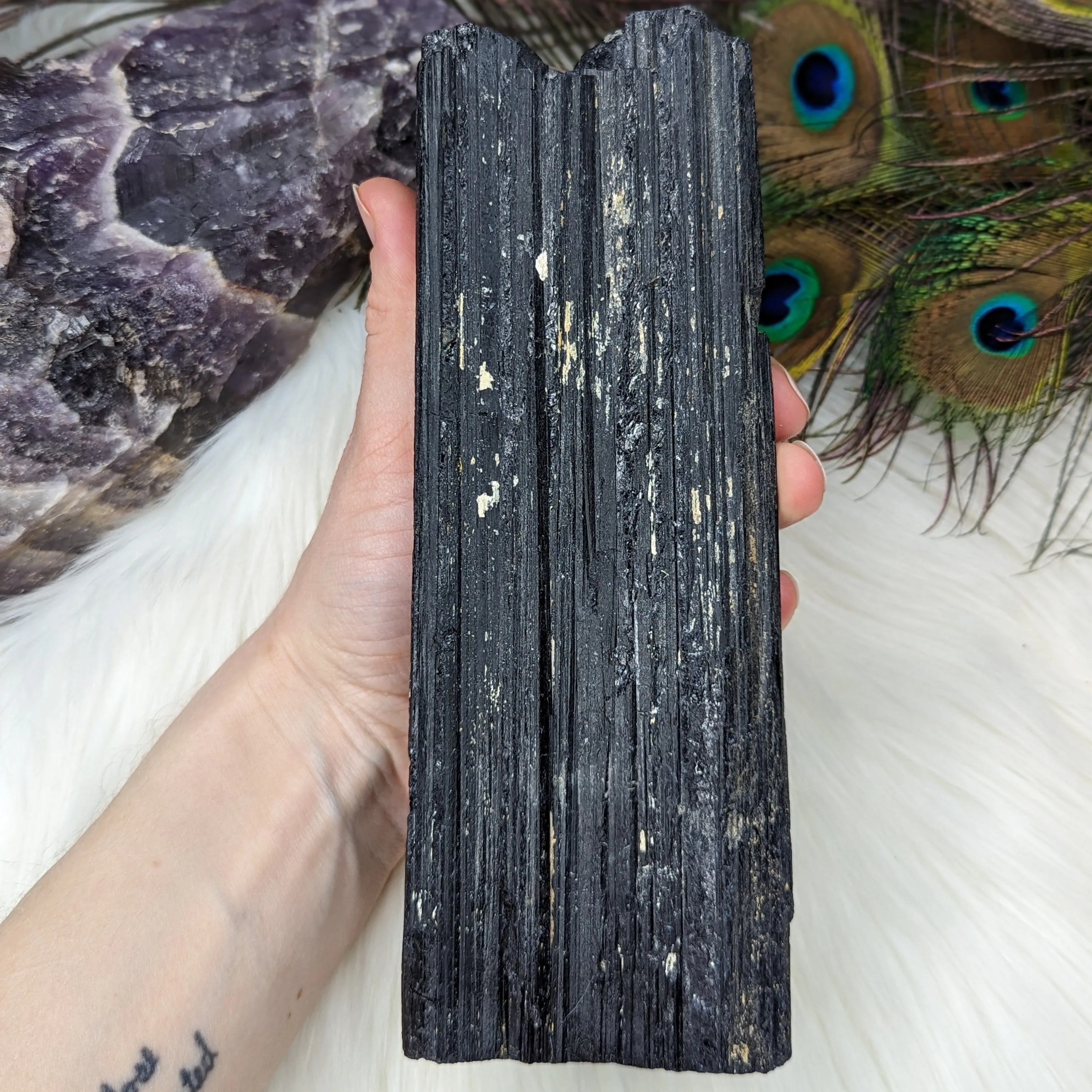 Large Black Tourmaline Rod ~ Statement Piece ~ Protection for Your Home