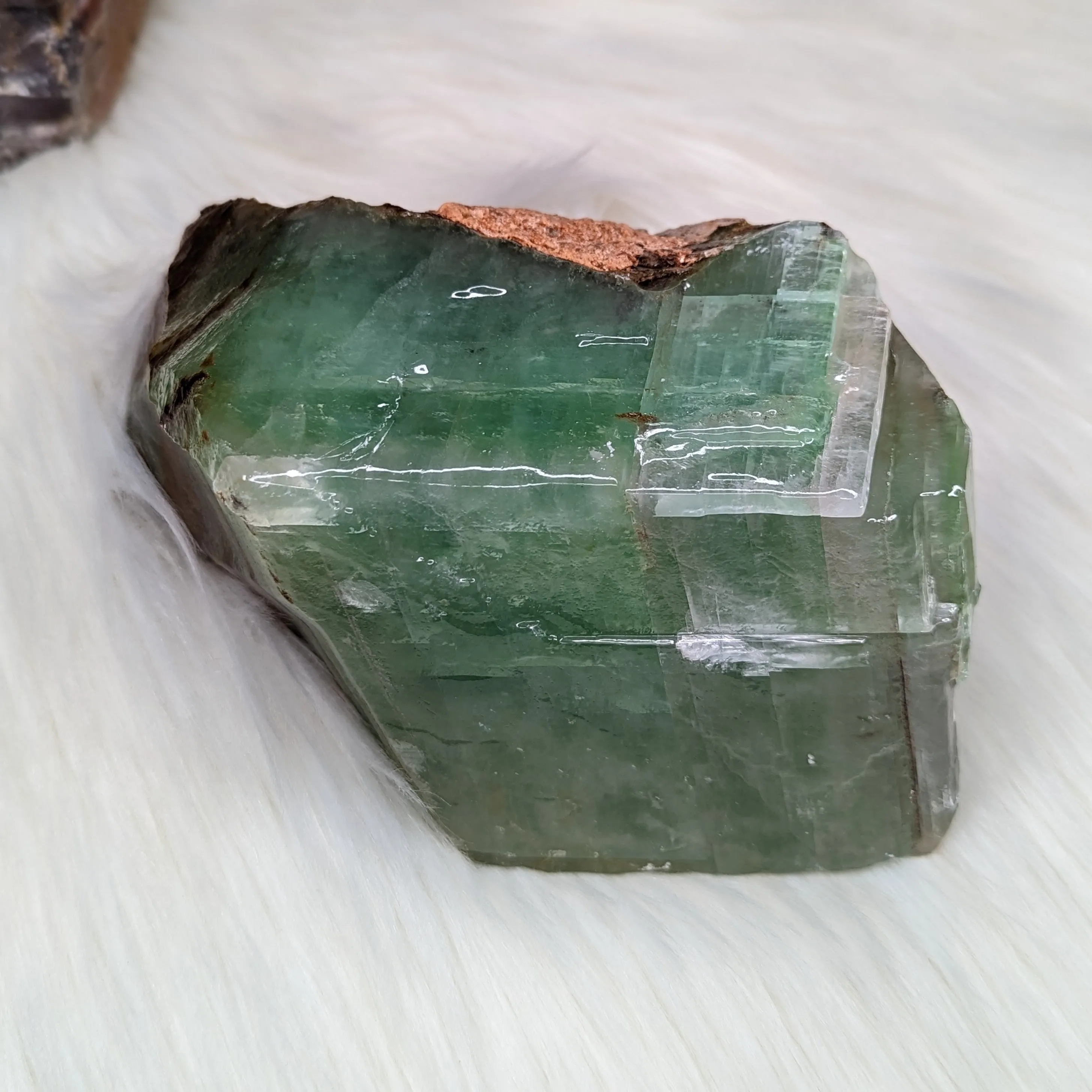 Large Green Calcite Display Specimen from Mexico ~ Beautiful Acid Wash Shine