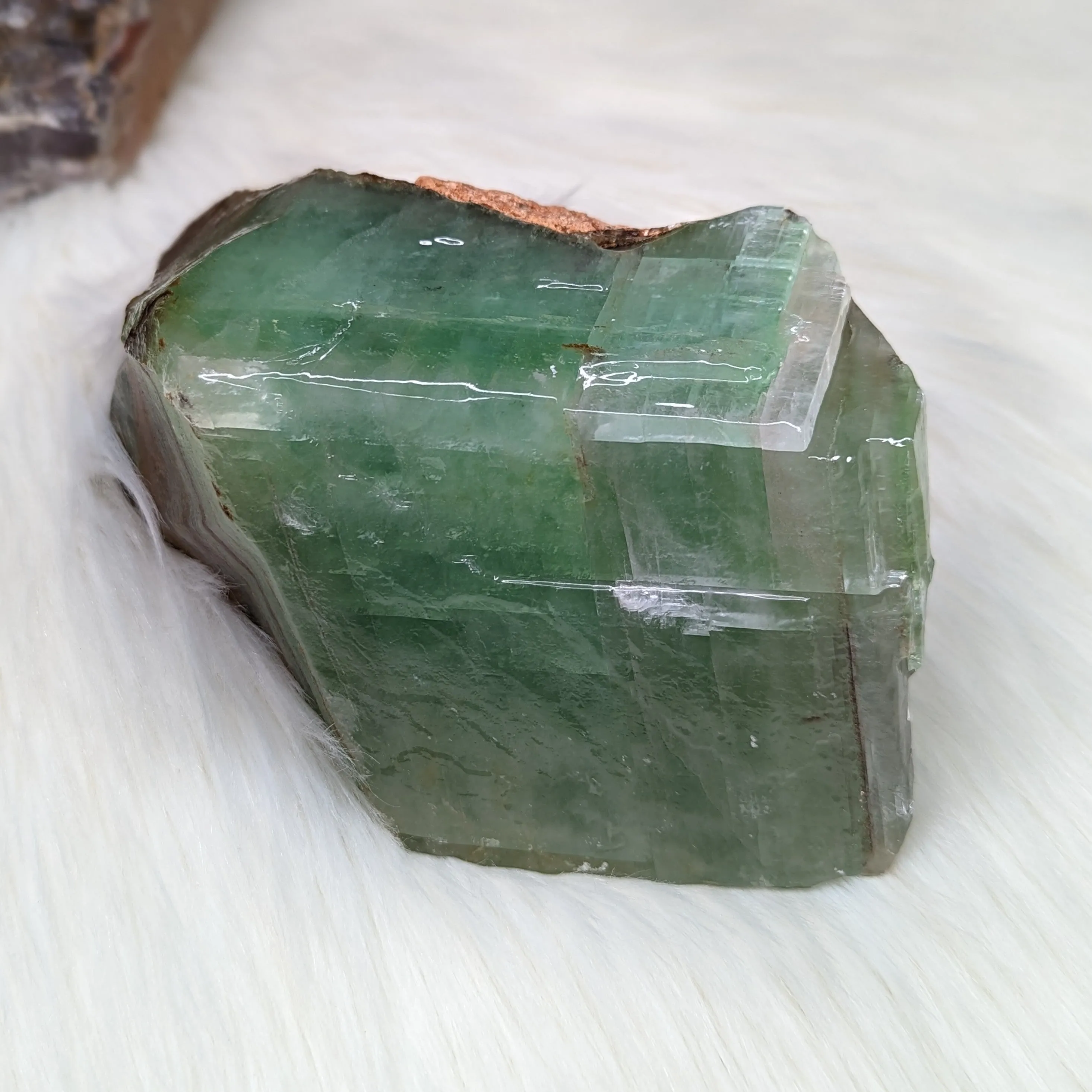 Large Green Calcite Display Specimen from Mexico ~ Beautiful Acid Wash Shine